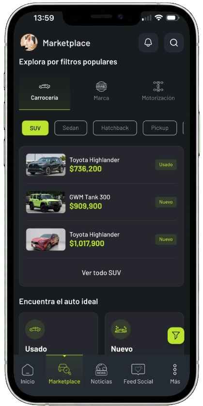 Publicación destacada de auto en el marketplace CarVyt con información de compra